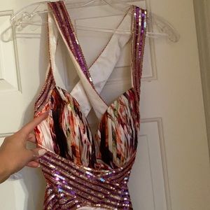 Criss cross open back dress